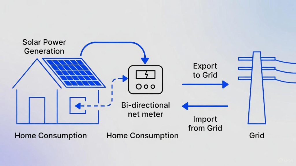 How solar net metering works in Karnataka rooftop solar systems
