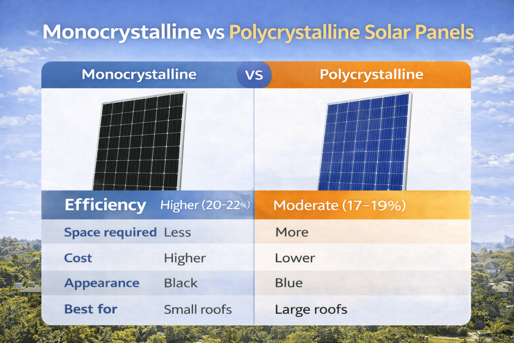 Monocrystalline vs Polycrystalline Solar Panels