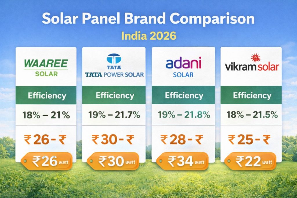 Solar panel price per watt in India for monocrystalline and polycrystalline panels