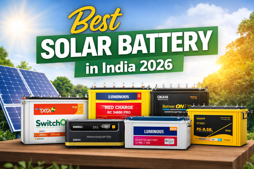 Best Solar Battery in India 2026 (Top 6 Picks for Long Backup)