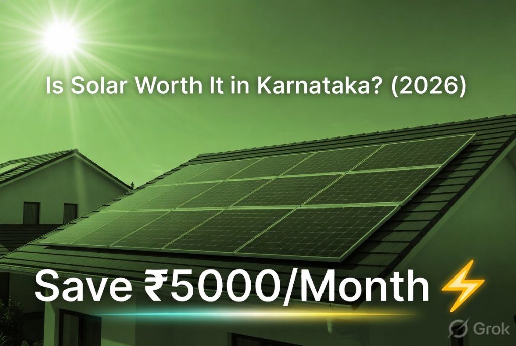 Is Solar Worth It in Karnataka (2026)? Save ₹5000/Month + Real ROI