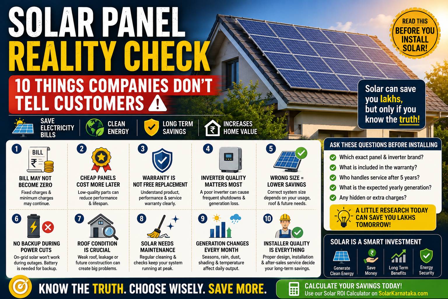 Solar panel reality check before installation rooftop solar mistakes India